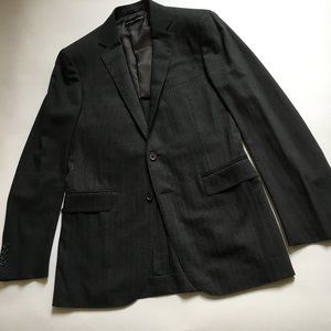 New $1595 38R, Ralph Lauren Black Label, Wool, Gray, Herringbone, 2-Button Sport